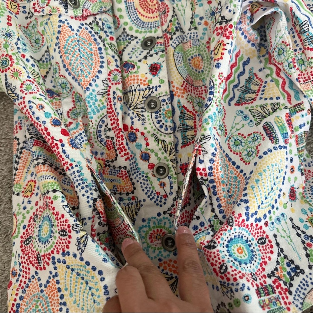 Ruby Rd. Multicolor Paisley Button Down Jacket - Picture 8 of 8